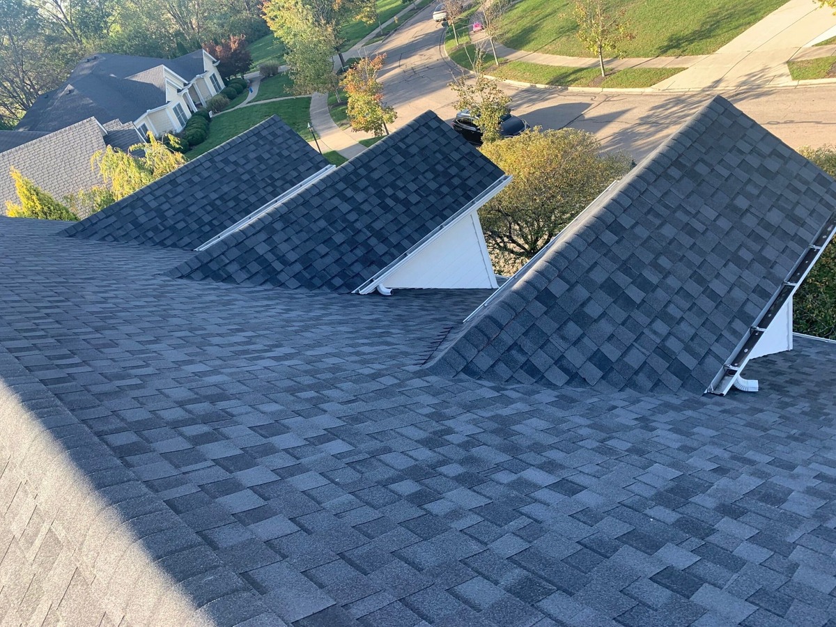New roof on residential home
